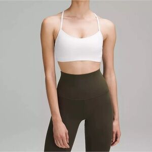 Lululemon Flow Y White Sports Bra